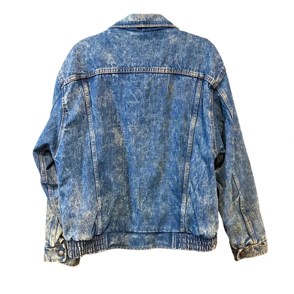 Vintage Levis Acid Wash 80'sFlannel Lined Denim Jacket Mens Large Made in USA